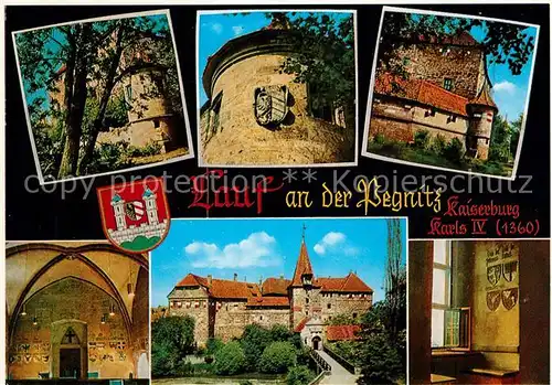 AK / Ansichtskarte Lauf_Pegnitz Kaiserburg Karls des IV 14. Jhdt. Wenzelsschloss Lauf Pegnitz