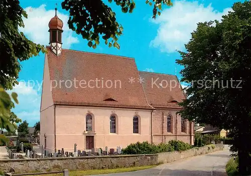 AK / Ansichtskarte Eschenbach_Wolframs Sebastianskirche am Friedhof Eschenbach Wolframs