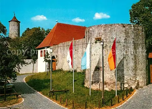 AK / Ansichtskarte Waischenfeld Burg Turm Fahnen Waischenfeld