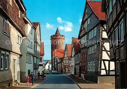 AK / Ansichtskarte Alsfeld Hintere Fuldagasse Blick auf Leonhardsturm Alsfeld