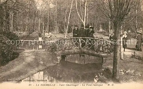 AK / Ansichtskarte La_Rochelle_Charente Maritime Parc Charruyer Le Pont rustique La_Rochelle