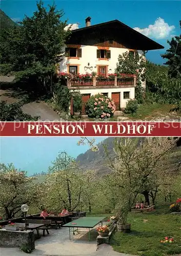 AK / Ansichtskarte Algund_Merano Pension Wildhof Tischtennis Algund Merano