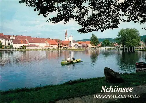 AK / Ansichtskarte Schoensee Uferpartie am See Schoensee