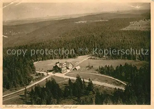 AK / Ansichtskarte Kniebis_Freudenstadt Fliegeraufnahme mit Kurhaus Alexanderschanze Kniebis_Freudenstadt