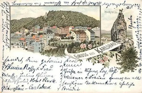 AK / Ansichtskarte Karlsbad_Eger Hirschsprung Litho  Karlsbad_Eger