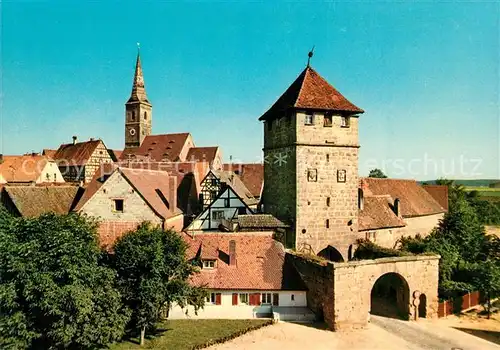 AK / Ansichtskarte Eschenbach_Wolframs Unteres Tor 14. Jhdt. Altstadt Kirche Eschenbach Wolframs