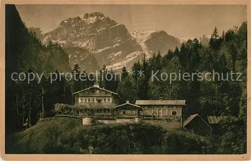 AK / Ansichtskarte Bad_Reichenhall Alpengaststaette zum Schroffen Bad_Reichenhall