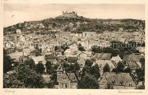 AK / Ansichtskarte Coburg Panorama mit Burg Coburg