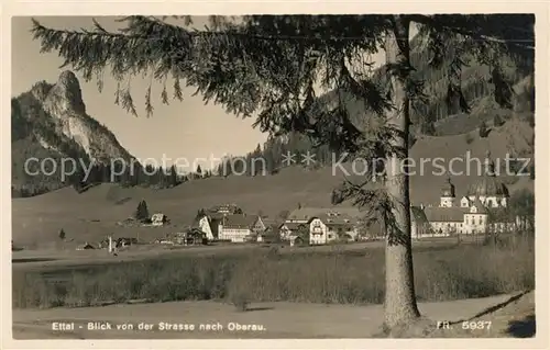 AK / Ansichtskarte Ettal Blick von der Strasse nach Oberau Ettal