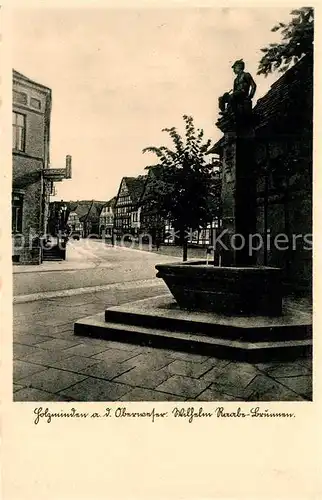 AK / Ansichtskarte Holzminden_Weser Wilhelm Raabe Brunnen Holzminden Weser