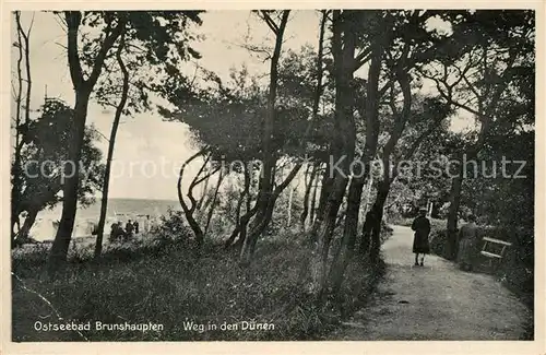 AK / Ansichtskarte Brunshaupten_Ostseebad Weg in den Duenen Brunshaupten_Ostseebad