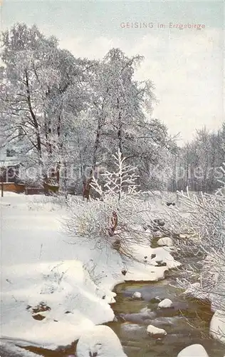 AK / Ansichtskarte Geising_Erzgebirge Winteridyll Geising Erzgebirge