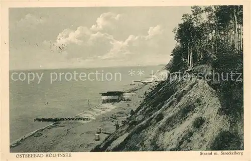 AK / Ansichtskarte Koelpinsee_Usedom Strand mit Streckelberg Koelpinsee Usedom