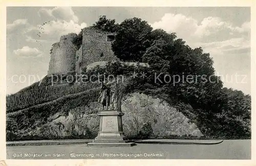 AK / Ansichtskarte Bad_Muenster_Stein_Ebernburg mit Hutten Sickingen Denkmal Bad_Muenster