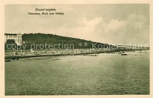 AK / Ansichtskarte Brunshaupten_Ostseebad Panorama Blick vom Seesteg Brunshaupten_Ostseebad