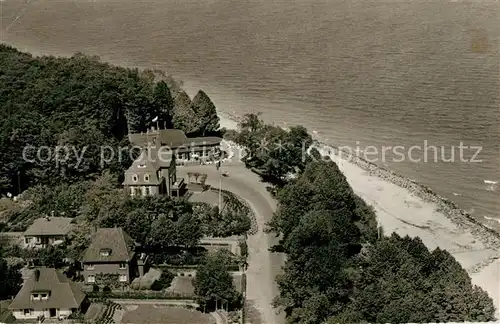 AK / Ansichtskarte Travemuende_Ostseebad Seetempel Strand Fliegeraufnahme Travemuende_Ostseebad