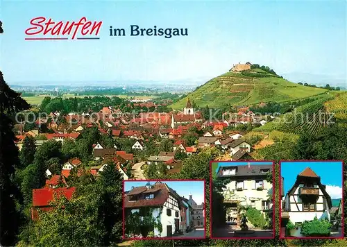 AK / Ansichtskarte Staufen_Breisgau Panorama Blick zur Burg Motive Altstadt Staufen Breisgau