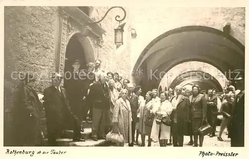 AK / Ansichtskarte Rothenburg_Tauber Reisegruppe Rothenburg Tauber