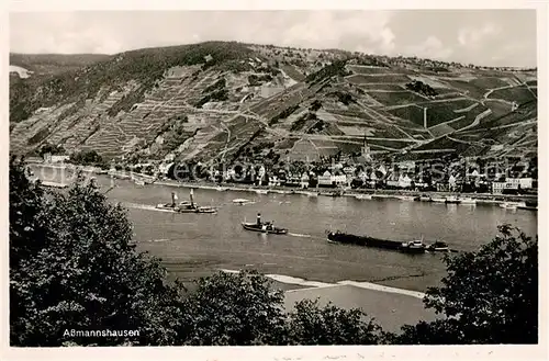 AK / Ansichtskarte Assmannshausen_Rhein Panorama Assmannshausen Rhein