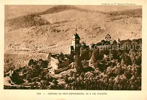 AK / Ansichtskarte Haut Koenigsbourg_Hohkoenigsburg Chateau Vue a vol d Oiseau Haut Koenigsbourg