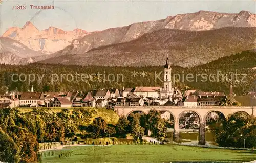 AK / Ansichtskarte Traunstein_Oberbayern Panorama Traunstein_Oberbayern