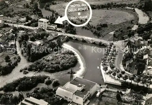 AK / Ansichtskarte Saint Pourcain sur Sioule Hotel des Deux Ponts Tivoli Plage vue aerienne Saint Pourcain sur Sioule