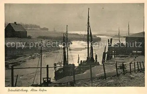 AK / Ansichtskarte Brunsbuettelkoog Alten Hafen Brunsbuettelkoog