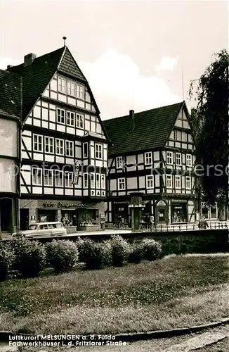 AK / Ansichtskarte Melsungen_Fulda Fachwerkhaeuser Fritzlarer Strasse Melsungen Fulda