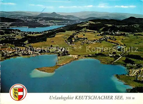 AK / Ansichtskarte Keutschach_See Keutschacher See Woerthersee Ulrichsberg Fliegeraufnahme Keutschach See