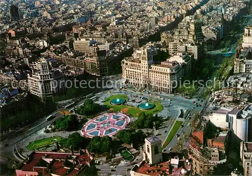 AK / Ansichtskarte Barcelona_Cataluna Plaza de Cataluna vista aerea Barcelona Cataluna