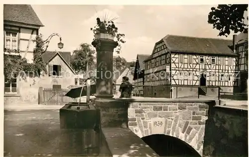 AK / Ansichtskarte Reichenbach_Odenwald Dorf Brunnen  Reichenbach Odenwald