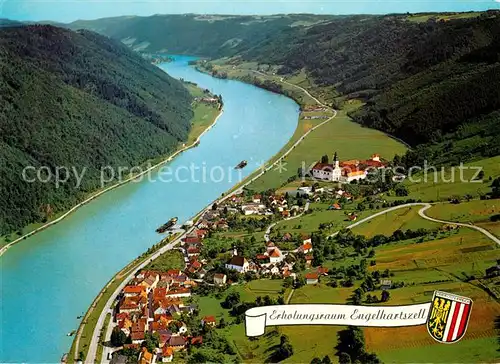 AK / Ansichtskarte Engelhartszell_Donau_Oberoesterreich Fliegeraufnahme Kloster Engelszell Engelhartszell_Donau