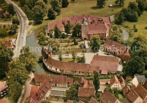 AK / Ansichtskarte Burgsteinfurt Fliegeraufnahme Schloss mit Vorhof Burgsteinfurt