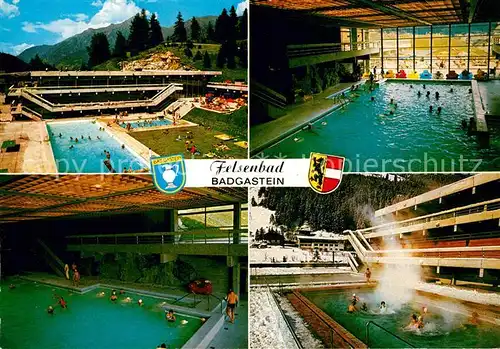 AK / Ansichtskarte Badgastein Freibad Felsen Thermalhallenbad Badgastein