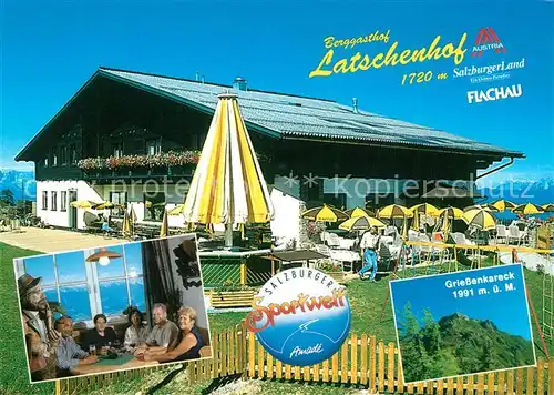 AK / Ansichtskarte Flachau Berggasthof Latschenhof Terrasse Griessenkareck Flachau