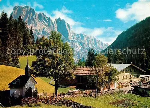 AK / Ansichtskarte Hirschbuehel Mooswacht Muehlsturzhorn Kapelle Berggasthof Berchtesgadener Alpen Hirschbuehel Mooswacht