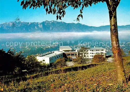 AK / Ansichtskarte Batschuns_Zwischenwasser Bildungshaus Batschuns Blick gegen Schweizer Berge 