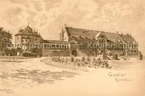 AK / Ansichtskarte Goslar Kaiserhaus Kuenstler Carl Zander  Goslar