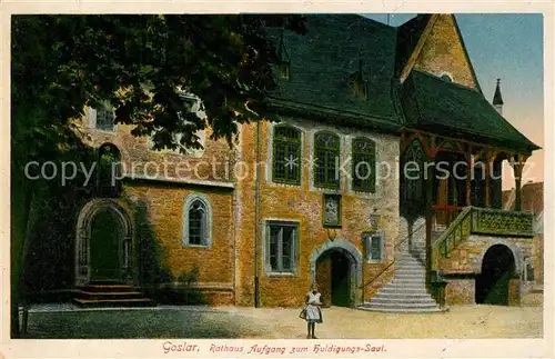 AK / Ansichtskarte Goslar Rathaus Aufgang zum Huldigungssaal Goslar