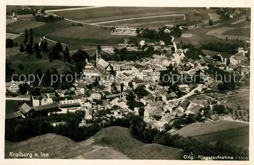 AK / Ansichtskarte Kraiburg_Inn Fliegeraufnahme Kraiburg Inn