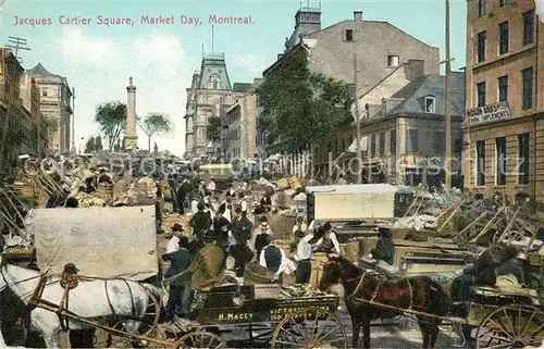 AK / Ansichtskarte Montreal_Quebec Jacques Cartier Square Market Day  Montreal Quebec