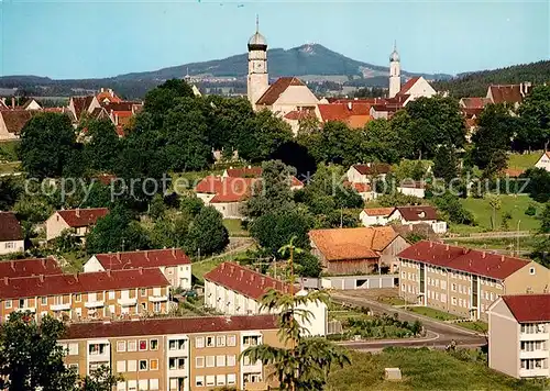 AK / Ansichtskarte Schongau Ortsansicht mit Kirche Blick gegen Hohenpeissenberg Schongau