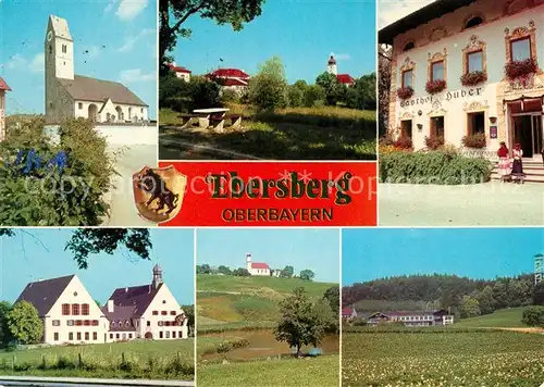 AK / Ansichtskarte Ebersberg_Oberbayern Teilansichten Kirche Gasthof Aussichtsturm Ebersberg Oberbayern