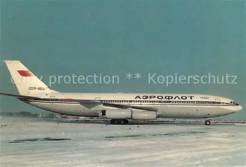 AK / Ansichtskarte Flugzeuge_Zivil Aeroflot EAH91 Ilyushin IL 86 Flugzeuge Zivil