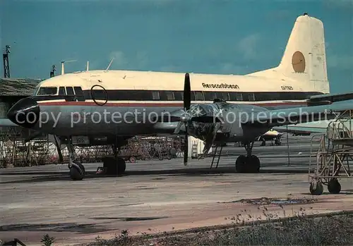 AK / Ansichtskarte Flugzeuge_Zivil Aerocaribbean Ilyushin IL 14 EAH87 Flugzeuge Zivil