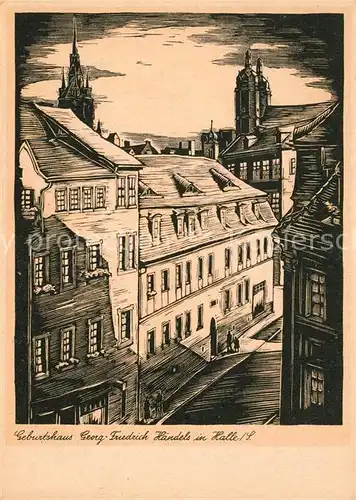 AK / Ansichtskarte Halle_Saale Georg Friedrich Haendel Geburtshaus Halle_Saale