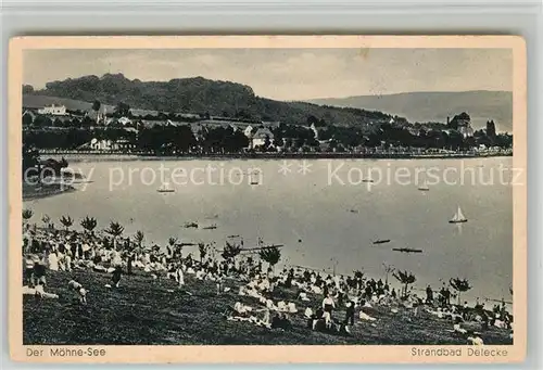 AK / Ansichtskarte Moehnesee Strandbad Delecke Moehnesee