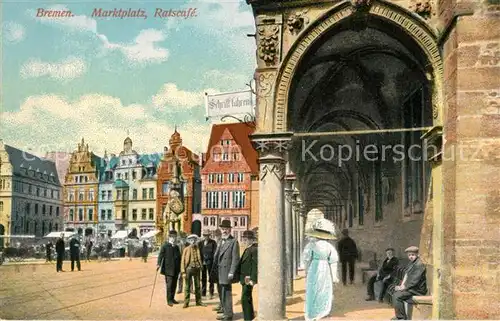 AK / Ansichtskarte Bremen Marktplatz Ratscafe Bremen