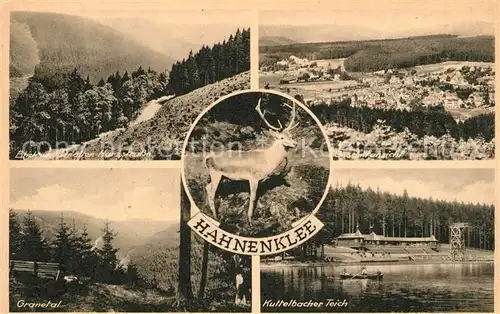 AK / Ansichtskarte Hahnenklee Bockswiese_Harz Alte Harzstrasse Gesamtansicht Granetal Kuttelbacher Teich Hahnenklee Bockswiese