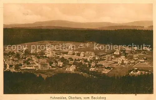 AK / Ansichtskarte Hahnenklee Bockswiese_Harz Blick vom Bocksberg Hahnenklee Bockswiese